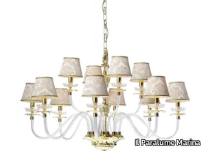 2057/CH12 - LED fabric and Murano glass chandelier _ Il Paralume Marina