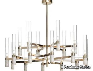 2173/CH18+18 - LED Borosilicate glass ceiling lamp _ Il Paralume Marina