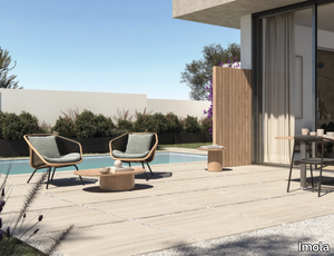 THE ROCK - TRAVERTINO ARGENTUM - Rectified full-body porcelain stoneware outdoor floor tiles with stone effect _ Imola