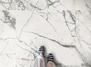 THE ROOM - INV WH - Porcelain stoneware wall/floor tiles with marble effect _ Imola