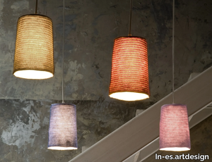 PAINT STRIPE - Wool pendant lamp _ In-es.artdesign