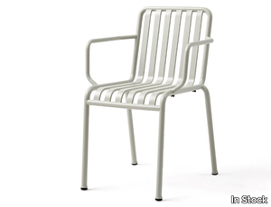 HAY - PALISSADE ARMREST SKY GREY - Steel garden chair _ In Stock