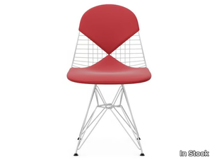 VITRA - WIRE CHAIR DKR 2 WHITE - Steel chair with integrated cushion _ In Stock