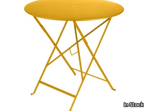 FERMOB - BISTRO Ø77 HONEY - Round folding steel garden table _ In Stock