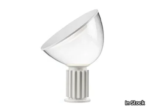 FLOS - TACCIA GLASS WHITE - LED glass and aluminium table lamp _ In Stock