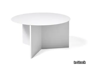 HAY - SLIT ROUND 65 WHITE - Round steel side table _ In Stock