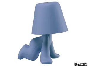 QEEBOO - SWEET BROTHERS_RON LIGHT BLUE - Rechargeable cordless LED polycarbonate table lamp _ In Stock