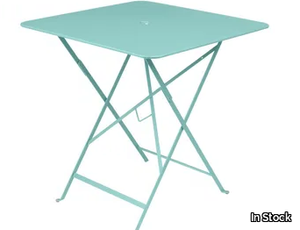 FERMOB - BISTRO+ LAGOON BLUE - Folding square steel table _ In Stock