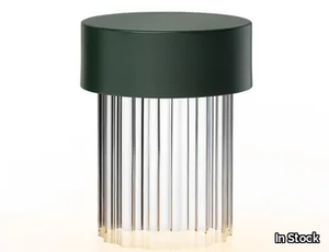 LAST ORDER FLUTED GREEN - LED cordless table lamp _ In Stock