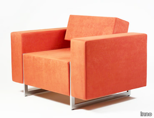 BOX - Upholstered armchair with armrests _ Inno