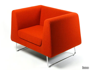 JARMAN - Sled base upholstered armchair _ Inno