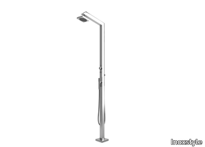 TECNO CUBE MMT ZOE - Stainless steel outdoor shower with hand shower _ Inoxstyle