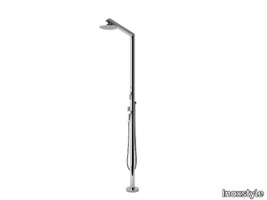 TECNO MMT BEAUTY - Stainless steel outdoor shower with hand shower _ Inoxstyle