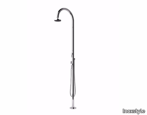 SOLE 48 MMT - Stainless steel outdoor shower with hand shower _ Inoxstyle