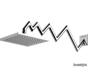 ZIG STYLO - Wall-mounted stainless steel outdoor shower _ Inoxstyle