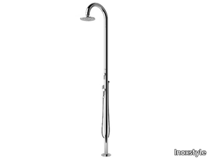 SOLE 60 MMT BEAUTY - Stainless steel outdoor shower with hand shower _ Inoxstyle