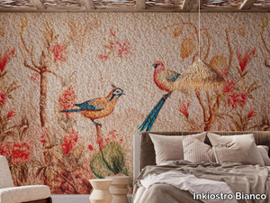 FLUFFY BIRDS - Digital printing wallpaper _ Inkiostro Bianco