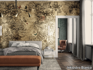 APRIL - Gold leaf wallpaper with floral pattern _ Inkiostro Bianco