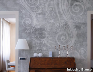 FLORAL WAVES - Panoramic wallpaper with floral pattern _ Inkiostro Bianco