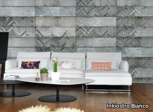 STAVE - Geometric panoramic concrete effect wallpaper _ Inkiostro Bianco