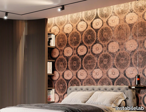 HEIDI - Motif gold leaf wallpaper _ Instabilelab