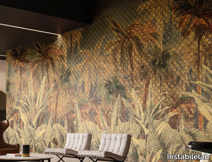 JUSTINE - Tropical gold leaf wallpaper _ Instabilelab