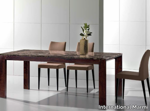 CAFEAULET - Rectangular Dark Emperador marble table _ International Marmi