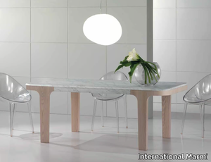 BESADOR - Rectangular Carrara marble table _ International Marmi