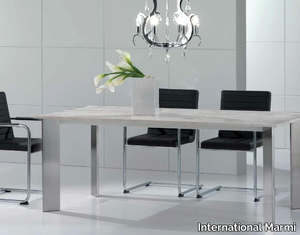 ACAB - Rectangular travertine table _ International Marmi