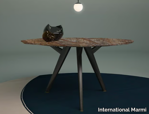 AKI - Round marble table _ International Marmi