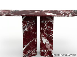 FRISBIE - Demilune Rojo Levanto marble console table _ International Marmi