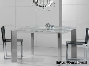 ACAB - Square Calacatta marble table _ International Marmi