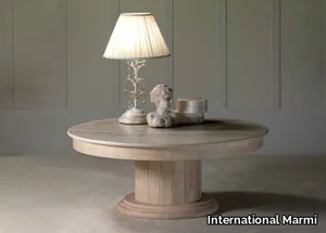 ACHILLE - Round travertine coffee table _ International Marmi