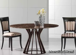 BAMBOO - Dark Emperador marble table _ International Marmi