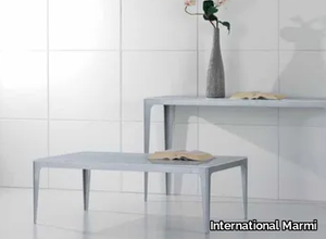 CARTESIO - Rectangular Carrara marble coffee table _ International Marmi