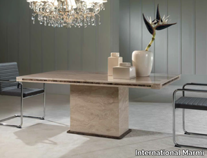 LORENZO - Rectangular marble table _ International Marmi