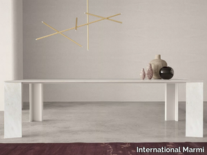 NOA - Rectangular marble table _ International Marmi