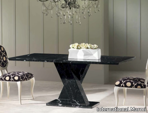 TWID - Rectangular Nero Marquina marble table _ International Marmi