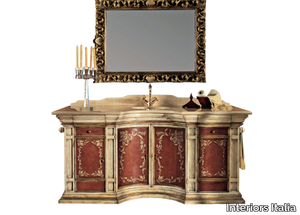 CB1510 - Single solid wood vanity unit with drawers and doors _ Interiors Italia