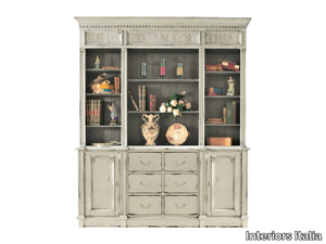 PR302 - Solid wood bookcase with drawers _ Interiors Italia