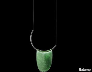 DALÌ - LED adjustable stained glass and metal pendant lamp _ Italamp