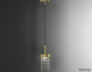 QUARZO 725/S1 - LED crystal and metal pendant lamp _ Italamp