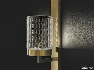 QUARZO 725 - LED crystal wall lamp with metal frame _ Italamp