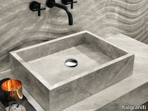 BASIN - Countertop rectangular porcelain stoneware washbasin _ Italgraniti