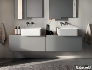 PIANO.180 - Wall-mounted vanity unit _ Italgraniti