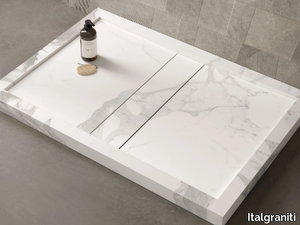 DROP - Rectangular porcelain stoneware shower tray _ Italgraniti