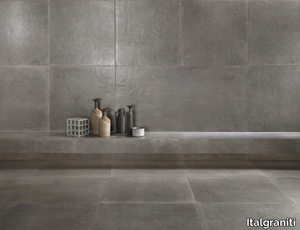 ICÔNE BLEU GRIS - Porcelain stoneware wall/floor tiles with stone effect _ Italgraniti