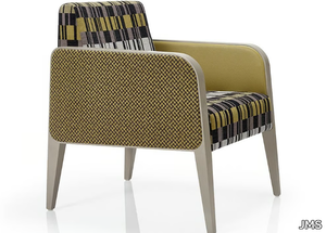 MAGNA - Fabric easy chair with armrests _ JMS