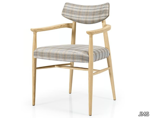 BIZU M1131UUW - Upholstered wooden chair with armrests _ JMS