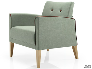 CASSIS - Tufted fabric easy chair with armrests _ JMS